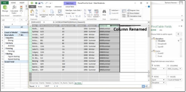 PowerPivot 版本 ID