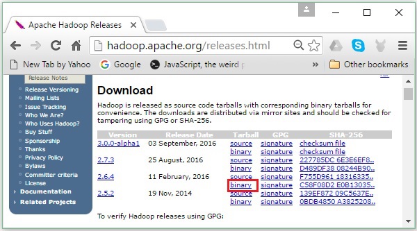 Hadoop 发布