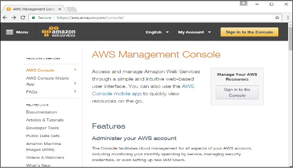 AWS 管理控制台