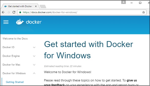适用于 Windows 的 Docker