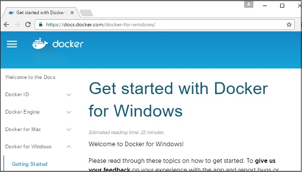 适用于 Windows 的 Docker