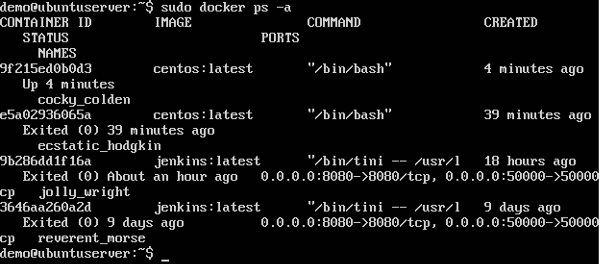 Docker PS A