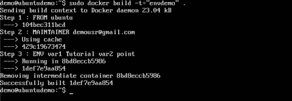 ENV构建Docker命令