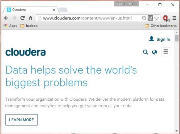 Cloudera网站首页