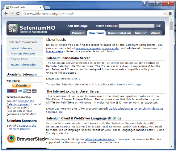 下载 Selenium 独立服务器