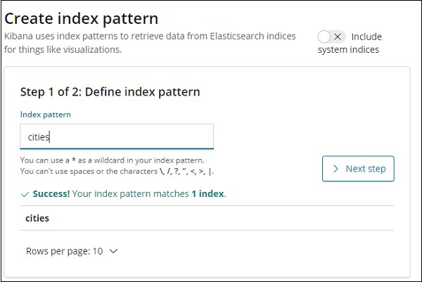 Kibana 索引模式