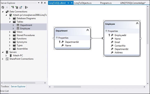 LINQ 到 SQL