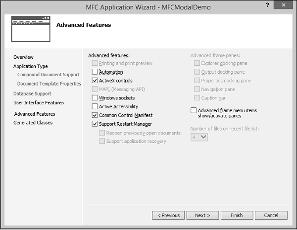 MFCModalDemo 高级功能