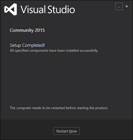 已安装 Visual Studio