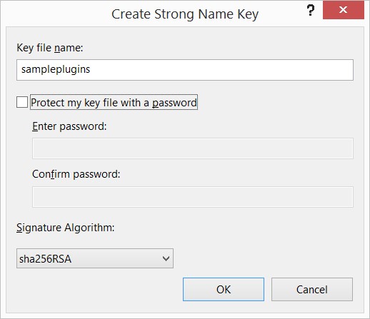 Mscrm 插件签名程序集添加密钥