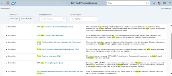 SAP 最佳实践