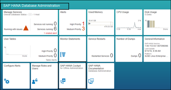 SAP HANA 数据库管理