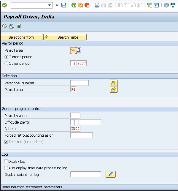 T-Code PC00_M40_CALC_SIMU