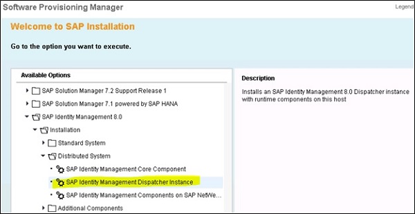 SAP 身份管理调度程序实例