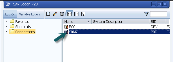 登录 SAP SRM 系统