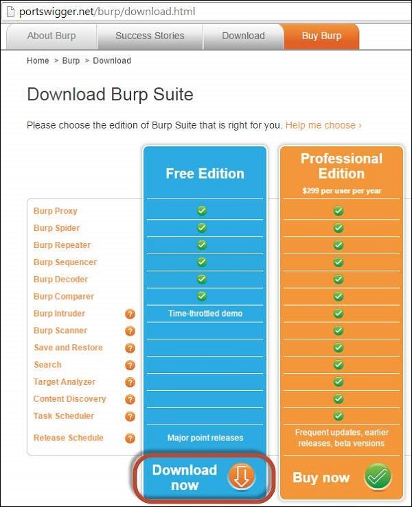 BURP 套件下载。