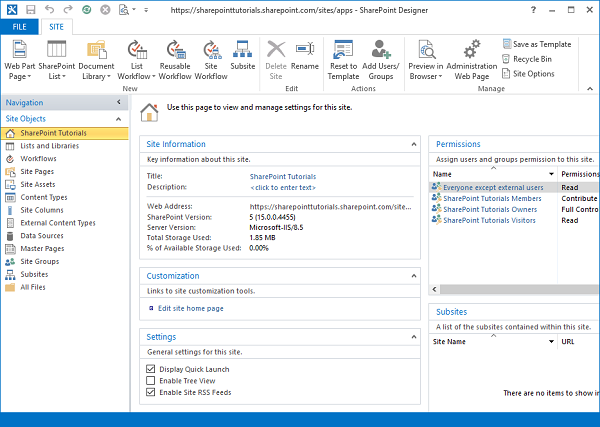 SharePoint 设计器网站