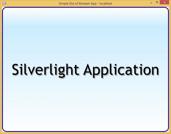 简单的 Silverlight 应用程序