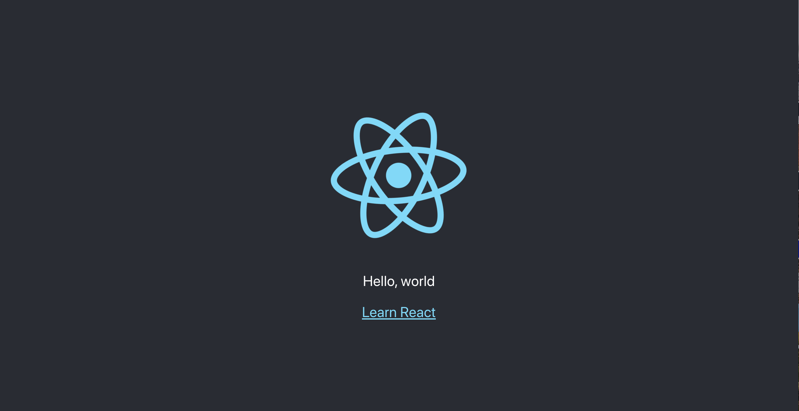 在本地运行的 React 项目模板