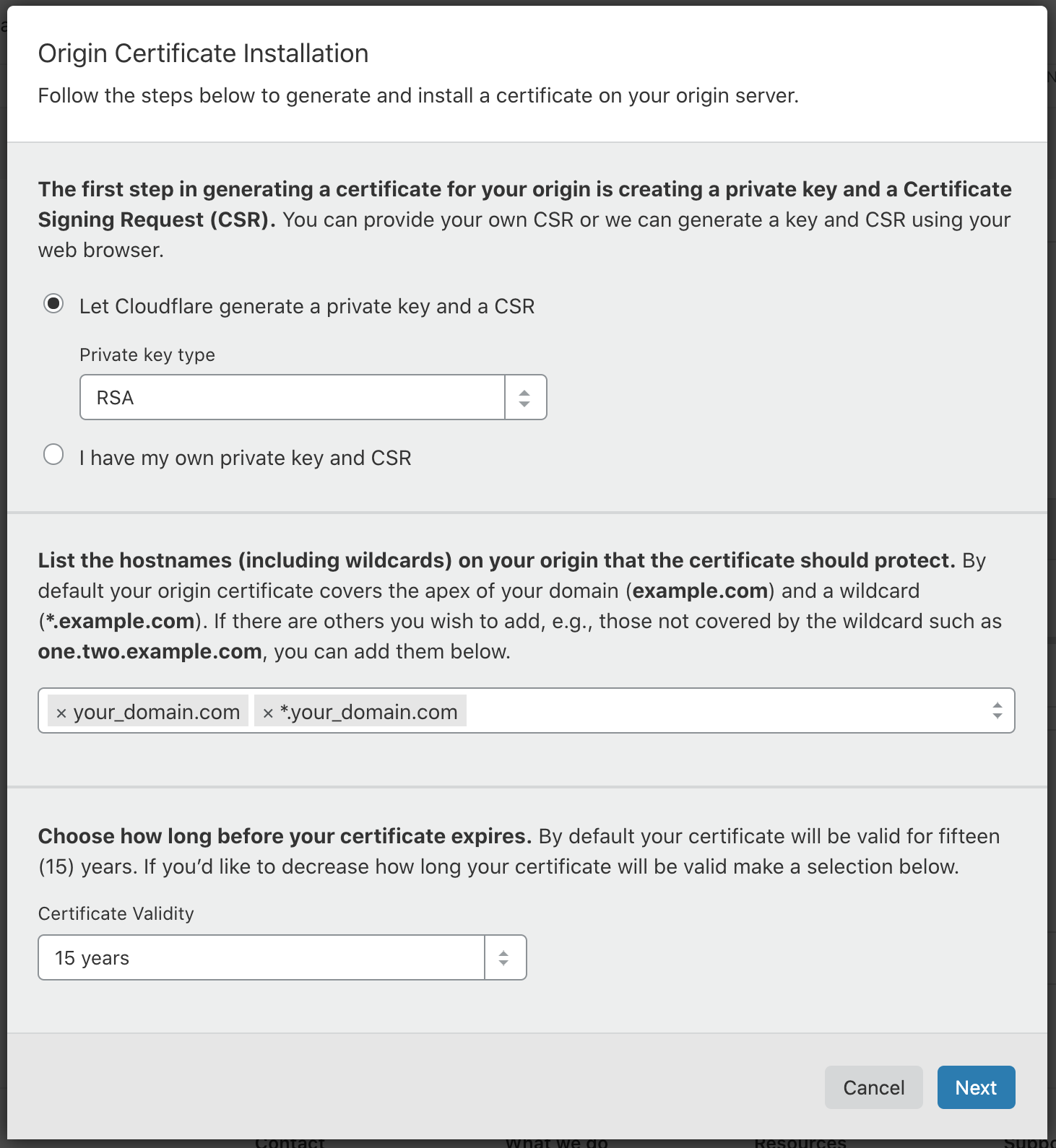 Origin CA GUI 选项