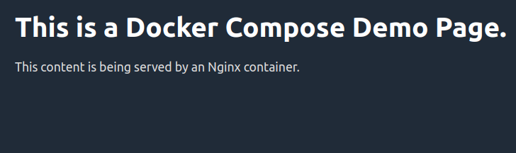 Docker Compose 演示页面